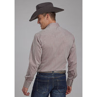 ROPER MENS SNAP TONE ON TONE SHIRT - RED