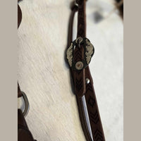 AZTEC TOOLED  HEADSTALL & BREAST COLLAR SET