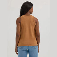 WRANGLER WOMENS WESTERN GRAPHIC GODDESS TANK - ARGAN OIL