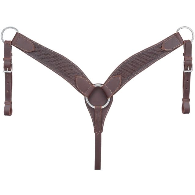 ROYAL KING HARNESS LEATHER TOOLED BREASTCOLLAR
