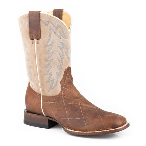 ROPER MENS OILED BROWN WESTERN BOOT