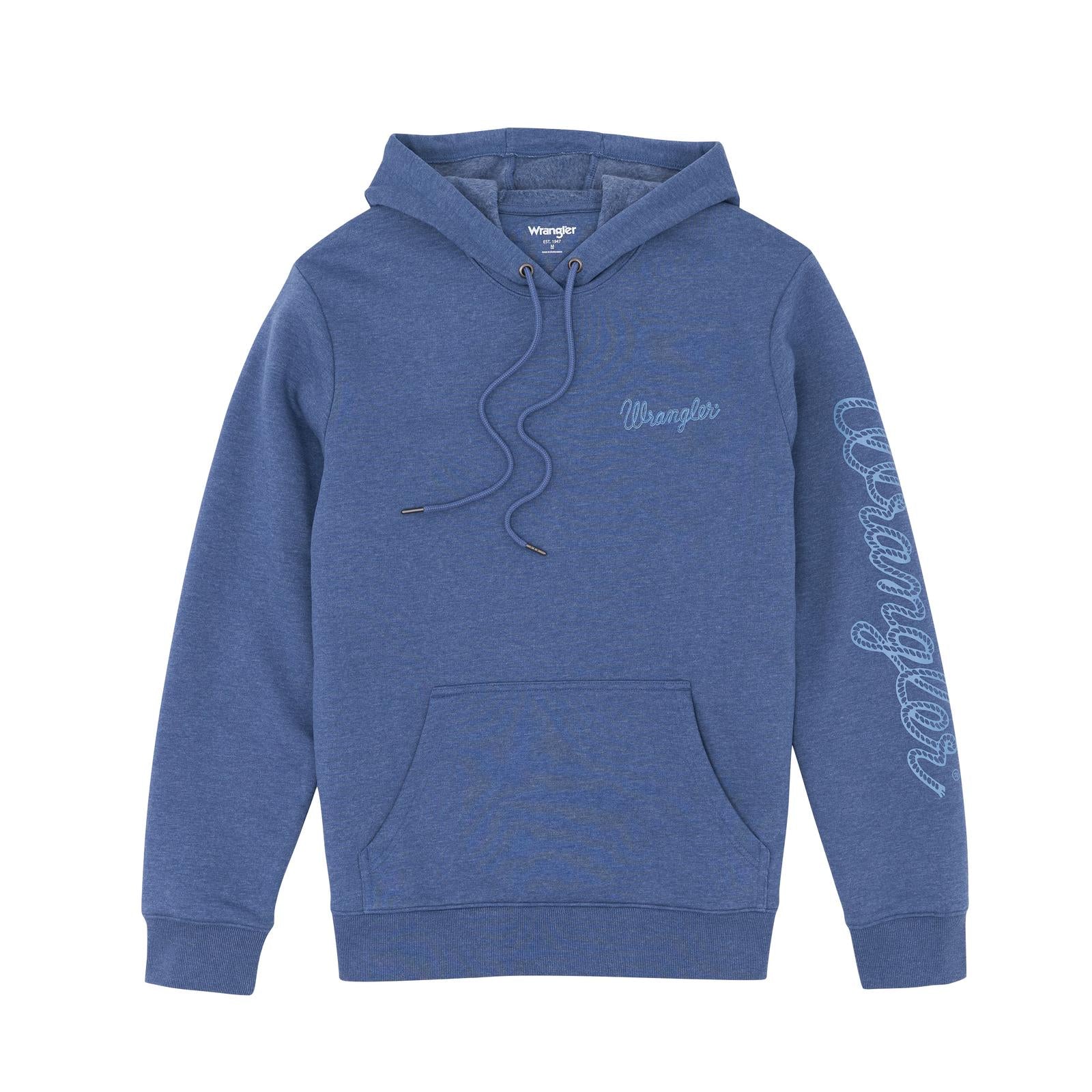 WRANGLER MENS GRAPHIC HOODIE - DARK DENIM