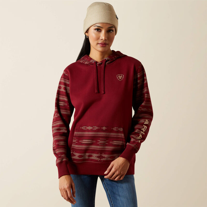 ARIAT WOMENS LOGO 2.0 HOODIE - MONTANA PRINT