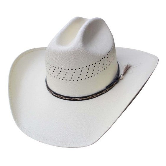 STRAW COWBOY HAT WITH COWBOY CROWN