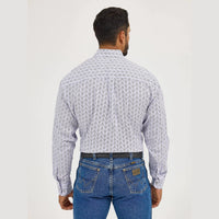WRANGLER MENS GEORGE STRAIT BUTTON DOWN SHIRT - VIOLET LIFT