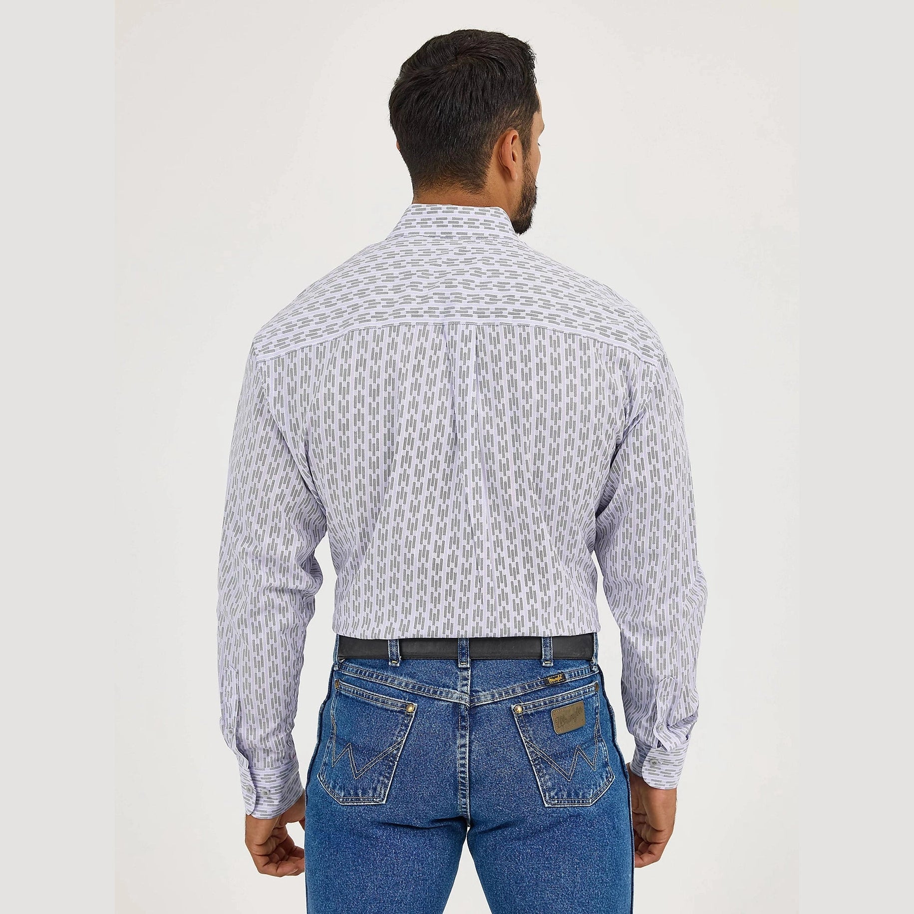 WRANGLER MENS GEORGE STRAIT BUTTON DOWN SHIRT - VIOLET LIFT