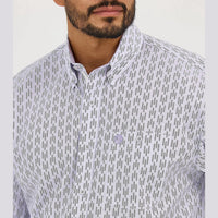 WRANGLER MENS GEORGE STRAIT BUTTON DOWN SHIRT - VIOLET LIFT