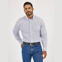 WRANGLER MENS GEORGE STRAIT BUTTON DOWN SHIRT - VIOLET LIFT