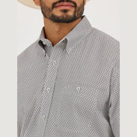 WRANGLER MENS GEORGE STRAIT SHORT SLEEVE BUTTON DOWN SHIRT