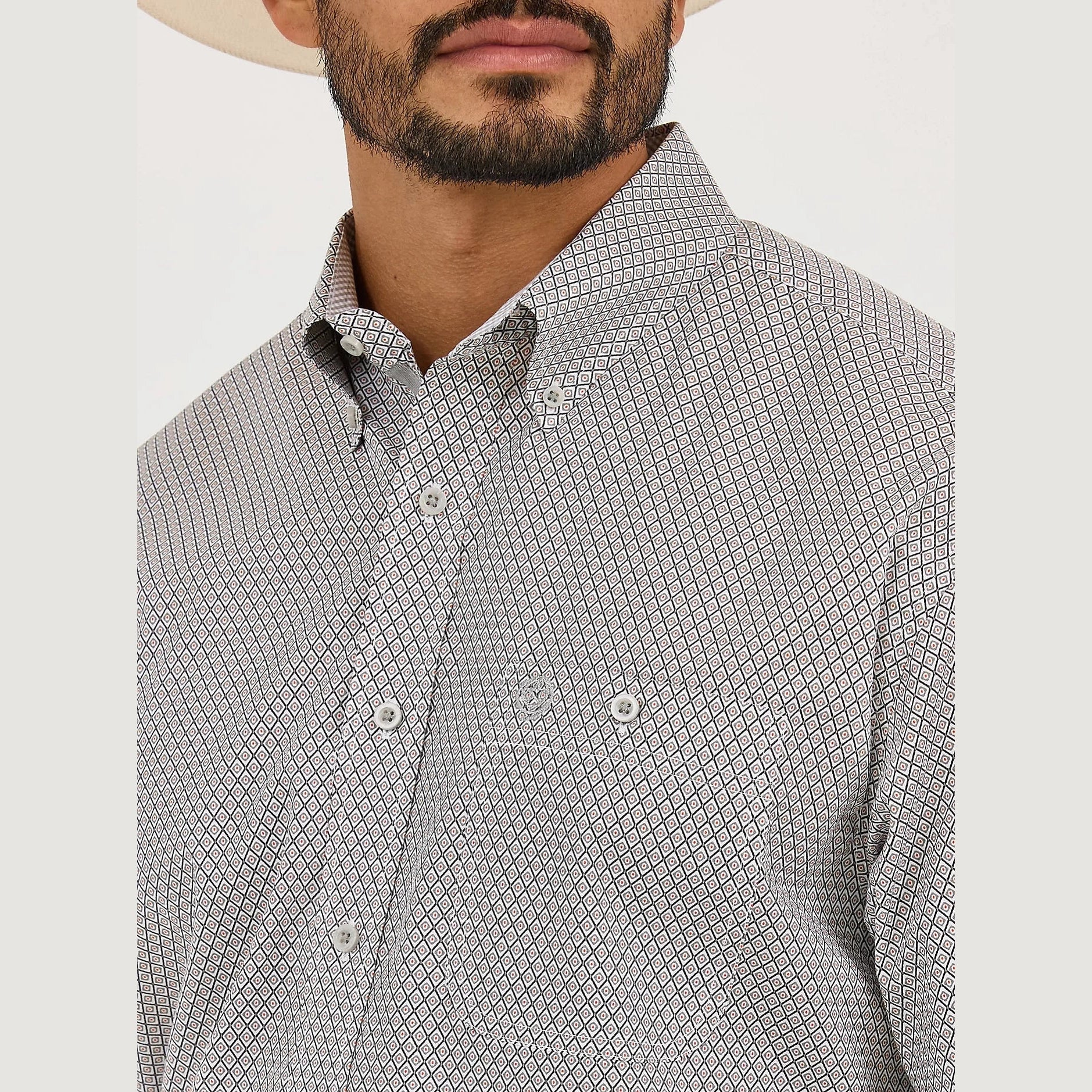 WRANGLER MENS GEORGE STRAIT SHORT SLEEVE BUTTON DOWN SHIRT