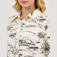 WRANGLER X LAINEY WILSON COUNTRY TOILE WESTERN SNAP SHIRT