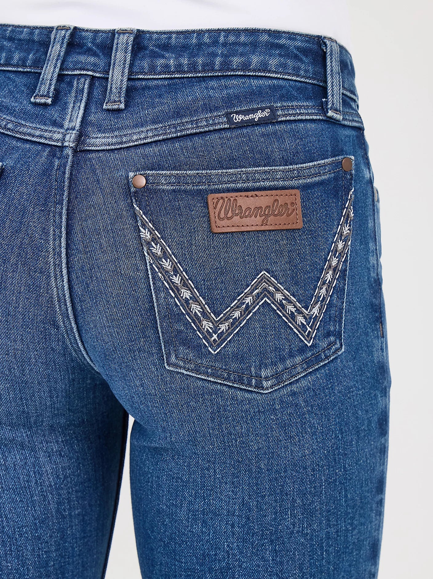 WRANGLER WOMENS RETRO MAE WIDE LEG TROUSER JEAN