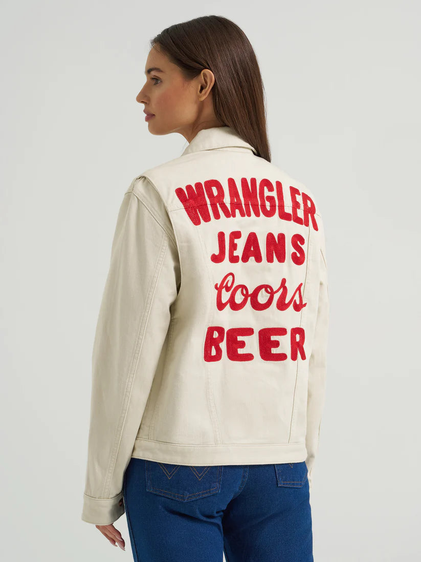 WRANGLER MENS X COORS CANADA PINNACLE JACKET - ANTIQUE WHITE