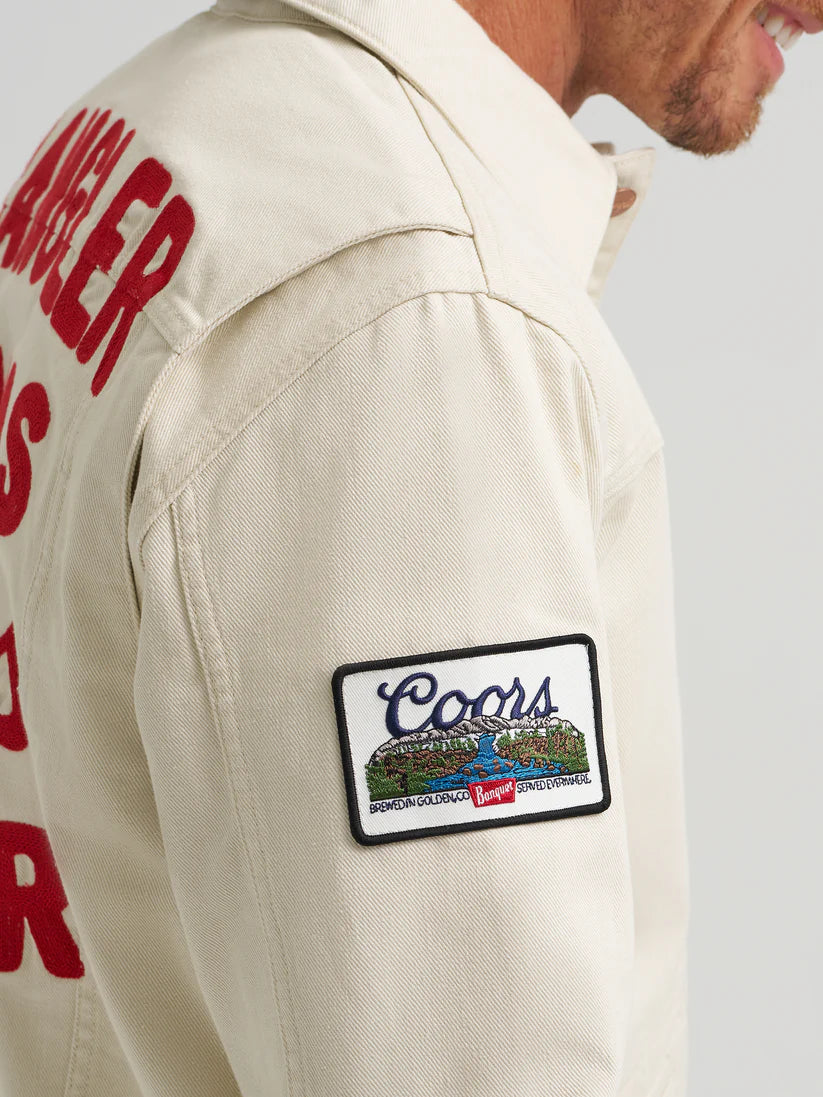 WRANGLER MENS X COORS CANADA PINNACLE JACKET - ANTIQUE WHITE