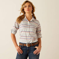 ARIAT WOMENS VENTTEK STRETCH SHIRT - MULTI STITCH STRIPE