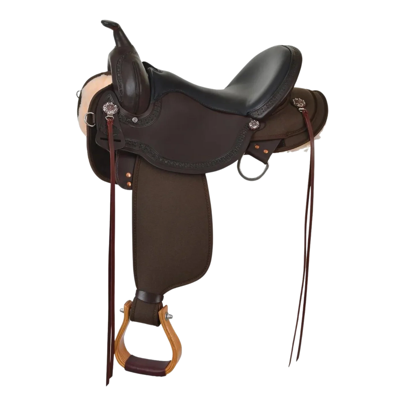 HIGH HORSE ROSEBUD CORDURA WAFFLE BORDER TRAIL SADDLE - 15 " WIDE TREE