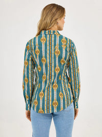 WRANGLER WOMENS CHECOTAH CLASSIC WESTERN SNAP SHIRT