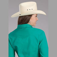 ROPER WOMENS SNAP STRETCH SHIRT - JADE GREEN