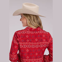 ROPER WOMENS AZTEC WESTERN BLOUSE