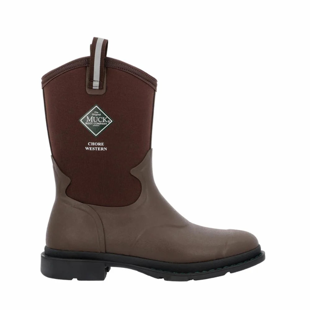 MUCK BOOT MENS CHORE WESTERN PULL ON - BROWN