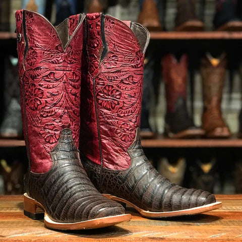 TANNER MARK WOMENS CAIMAN BELLY EMBOSSED