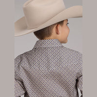ROPER BOYS ARMARILLO SNAP SHIRT - PINWHEEL