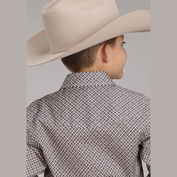 ROPER BOYS ARMARILLO SNAP SHIRT - PINWHEEL