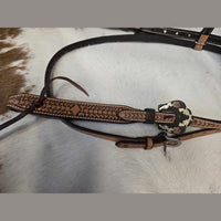 HEADSTALL & BREASTCOLLAR SET - GUNS & ROSES LIGHT OIL