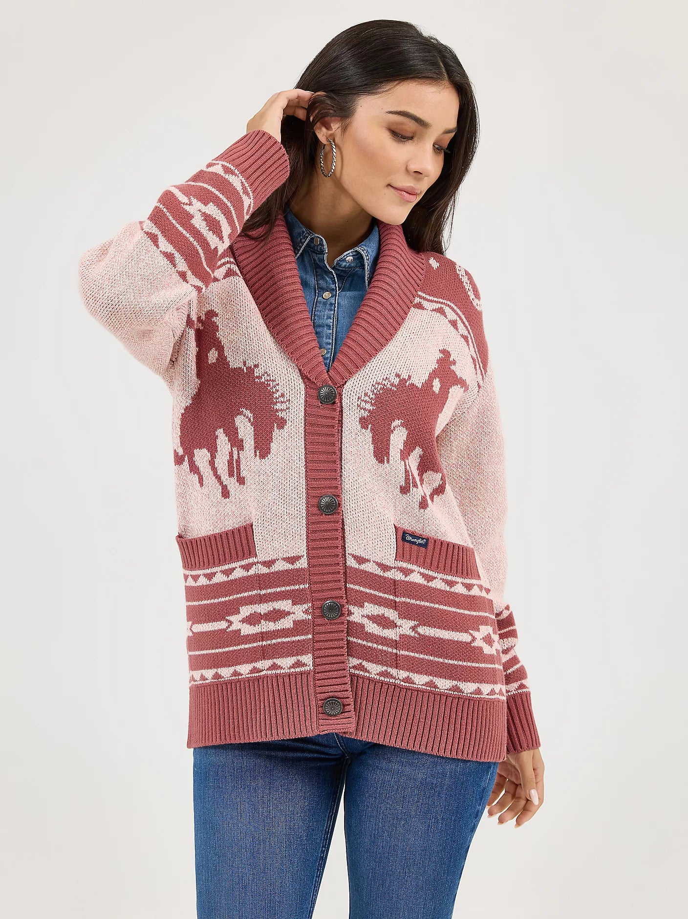 WRANGLER WOMENS RETRO WESTERN CARDIGAN