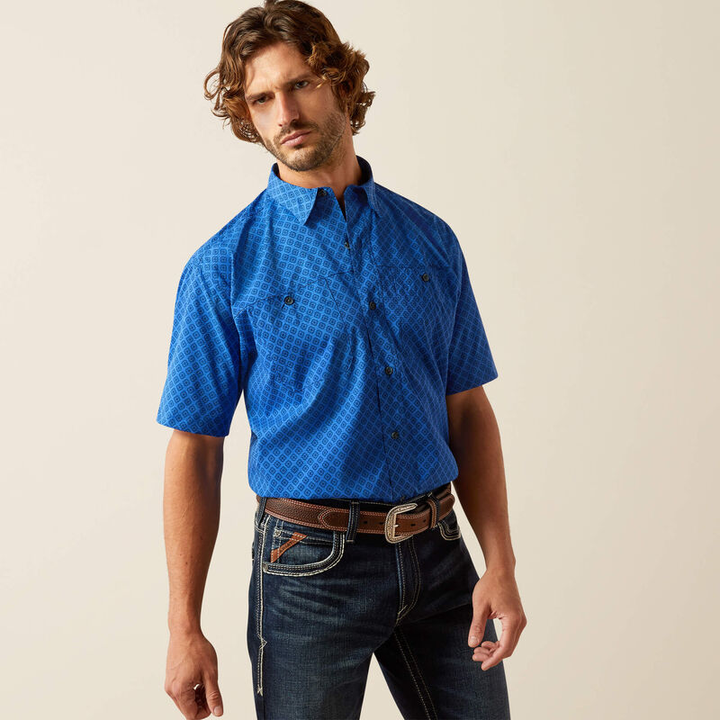 ARIAT MENS 360 AIRFLOW CLASSIC FIT SHORT SLEEVE SHIRT