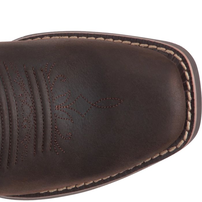 JUSTIN WOMENS BRANDY DARK BROWN COWHIDE BOOT