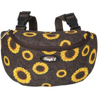 TOUGH 1 SUNFLOWER TOOLED SADDLE POUCH