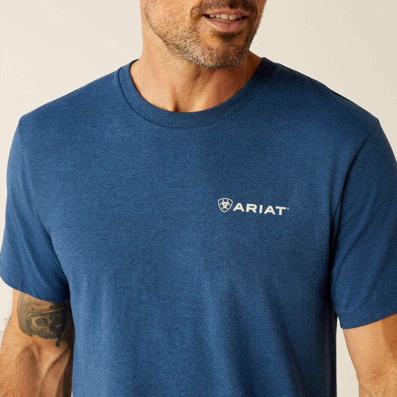 ARIAT MENS LINE FRAME HEX TEE SHIRT