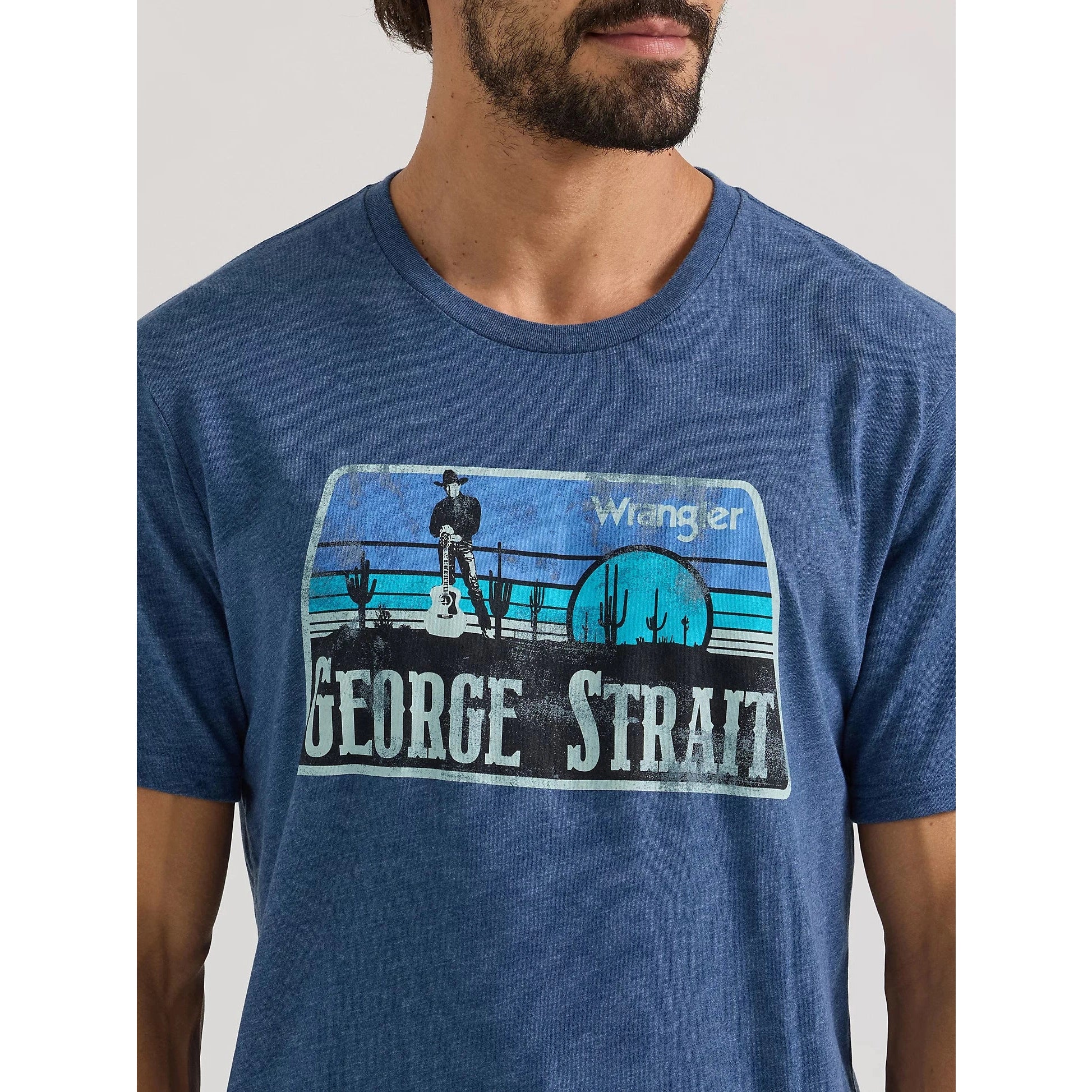 WRANGLER MENS GEORGE STRAIT TEE - DARK DENIM