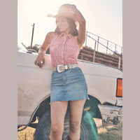 WRANGLER WOMENS RETRO BAILEY DENIM SKIRT