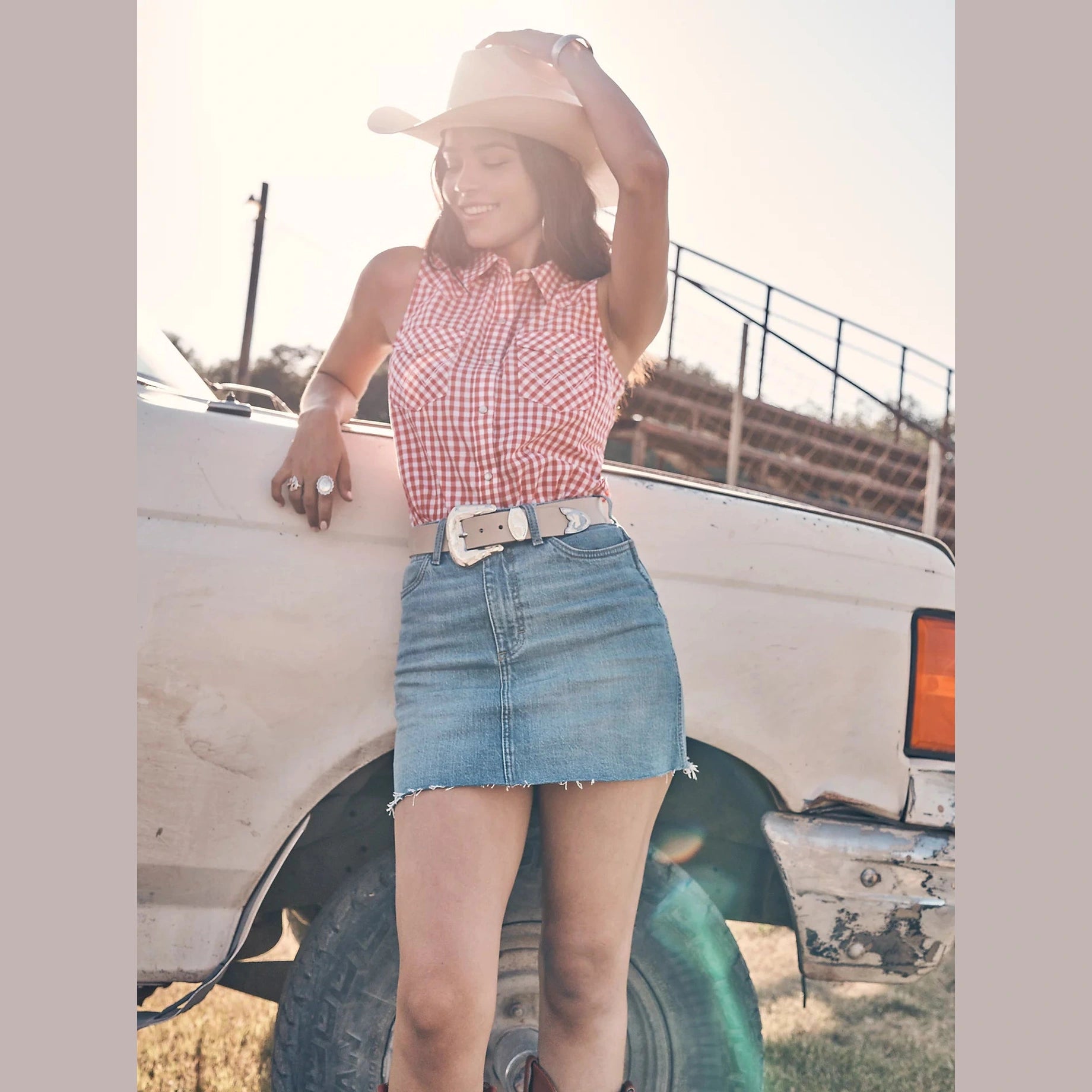 WRANGLER WOMENS RETRO BAILEY DENIM SKIRT