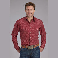 ROPER MENS PERFORMANCE ALLOVER PRINT GEO SHIRT