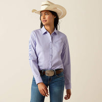 ARIAT WOMENS TEAM KIRBY STRETCH SHIRT - SWEET LAVENDER