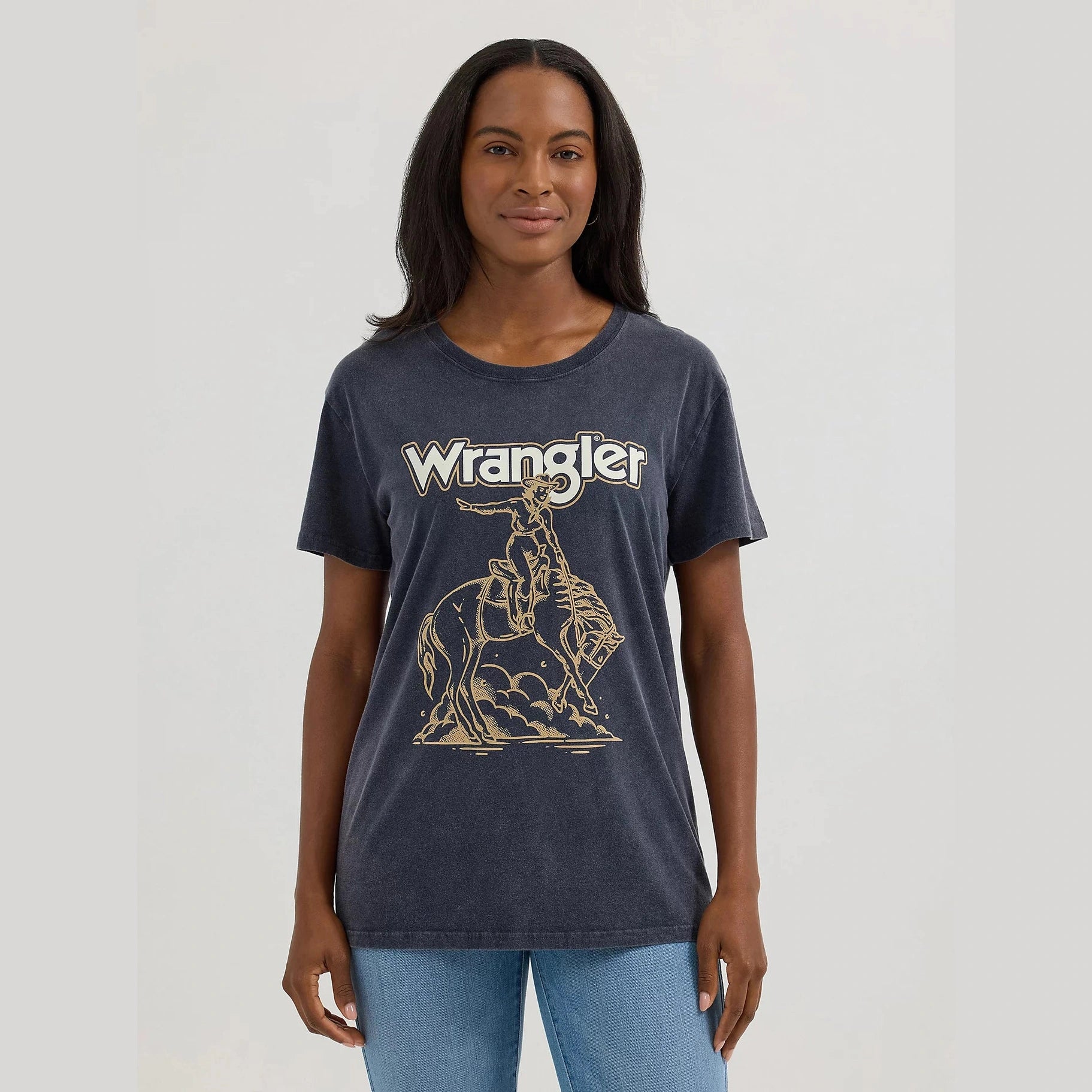 WRANGLER WOMENS WESTERN GRAPHIC BOYFRIEND TEE