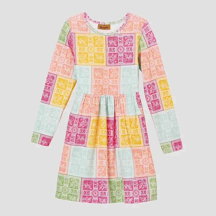 WRANGLER GIRLS PATCHWORK BANDANA DRESS