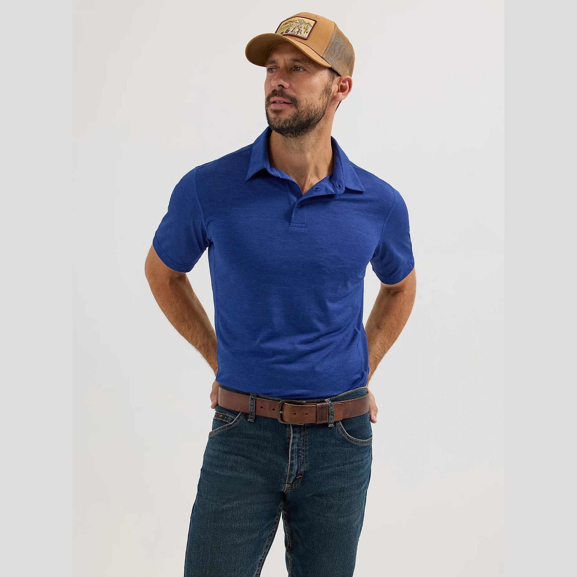 WRANGLER MENS PERFORMANCE POLO SHIRT - NAVY