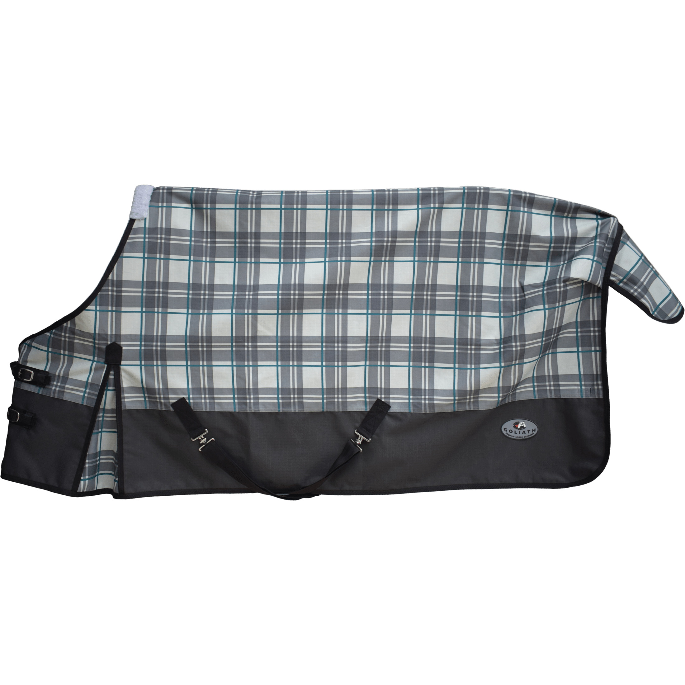 GOLIATH MINI/PONY 1200D RAIN SHEET - (sizes 36" up to 66") GREY/GREEN PLAID