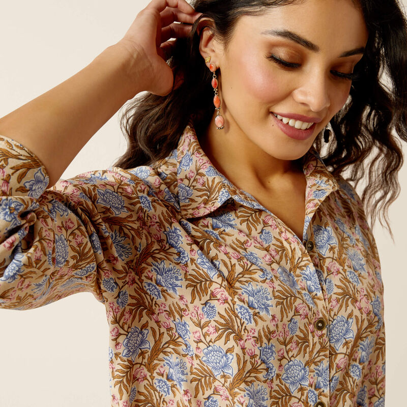 ARIAT WOMENS HOMESTYLE SHIRT - PRAIRIE FLORAL