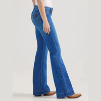 WRANGLER WOMENS RETRO MAE WIDE LEG TROUSER JEAN -LUCY