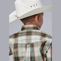 ROPER BOYS DESERT SPRING PLAID WESTERN SHIRT