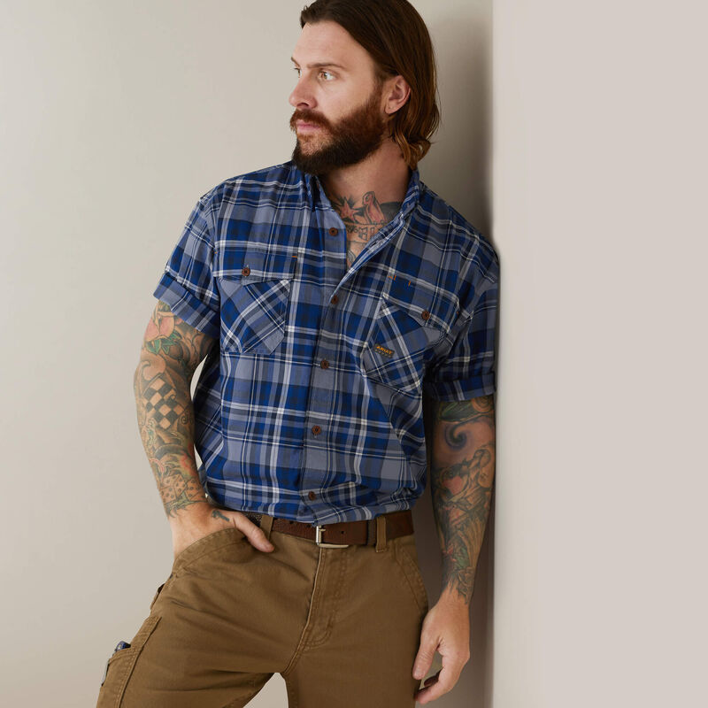 Chemise Western Classique Ariat Team Osborne pour Homme - Turquoise & Blanc Chemise Western Classique Ariat Team Osborne pour Homme - Turquoise & Blanc