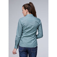 ROPER MENS BLUE FOULARD WESTER SHIRT