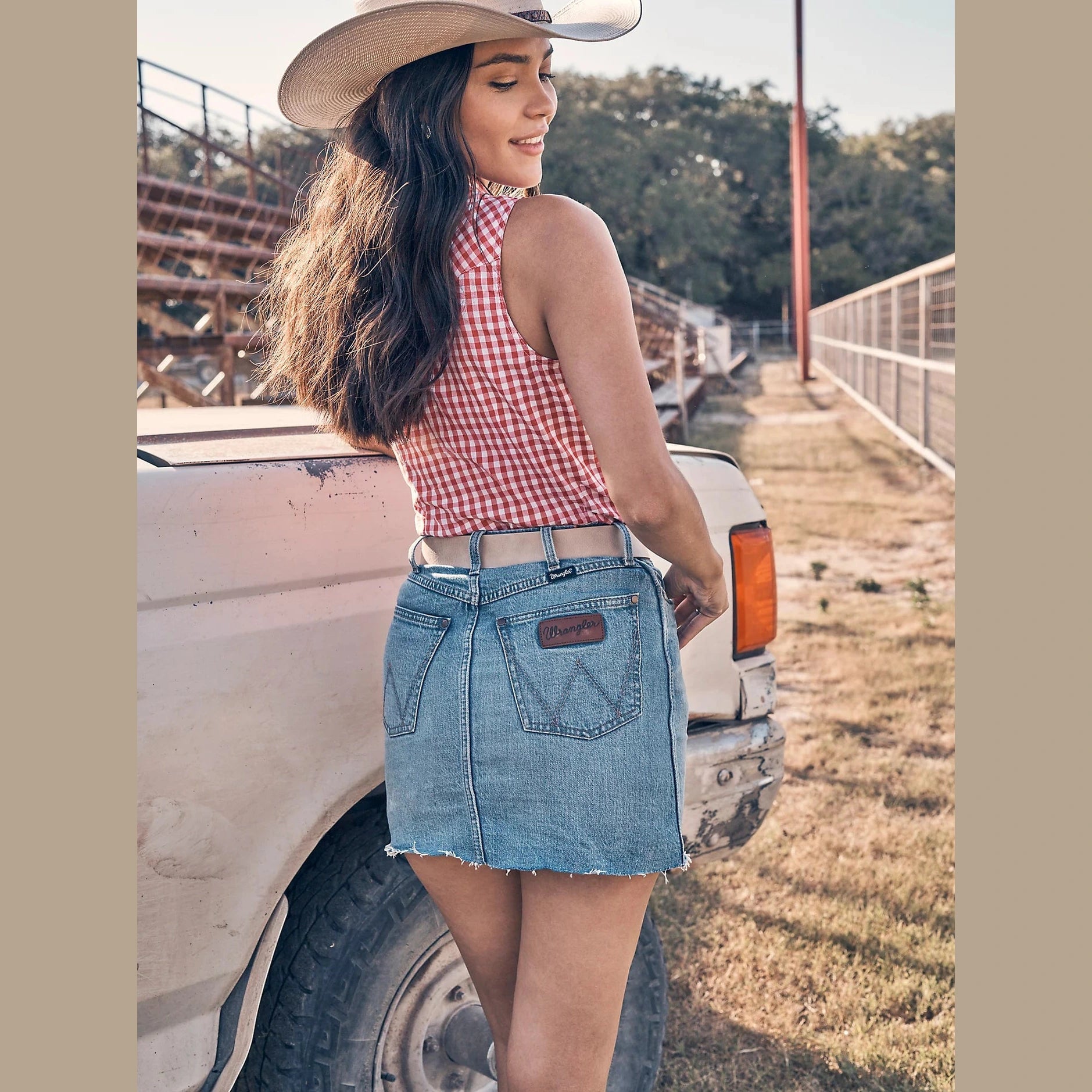 WRANGLER WOMENS RETRO BAILEY DENIM SKIRT