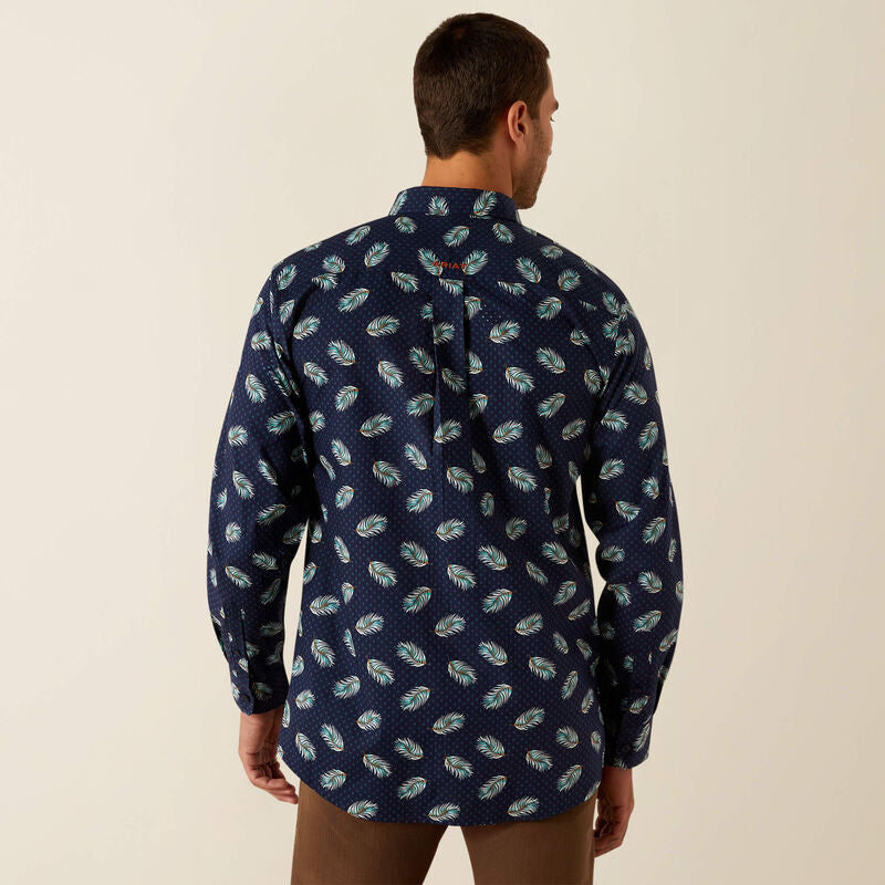 ARIAT MENS JACY FITTED SHIRT - NAVY