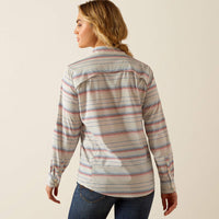 ARIAT WOMENS VENTTEK STRETCH SHIRT - MULTI STITCH STRIPE